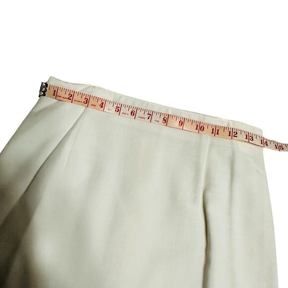 Vtg Nina K 90s cream rayon mix embroidered beaded cut out skirt suit size Small - Picture 13 of 16